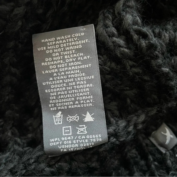 Eddie Bauer - Black Wool Blend Knit Infinity Scarf - Picture 3 of 3